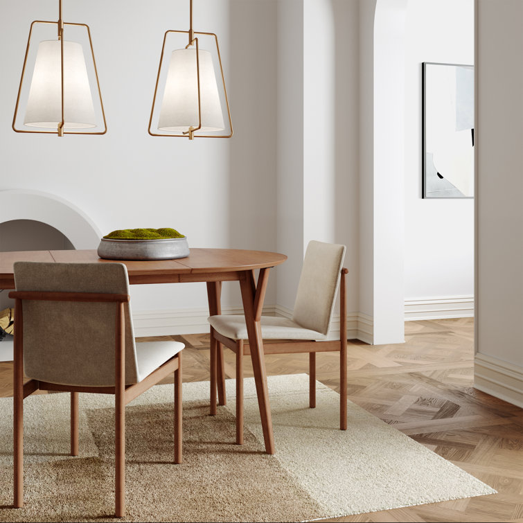 Allis Brushed Nickel 1-Light Pendant with White Linen Shade