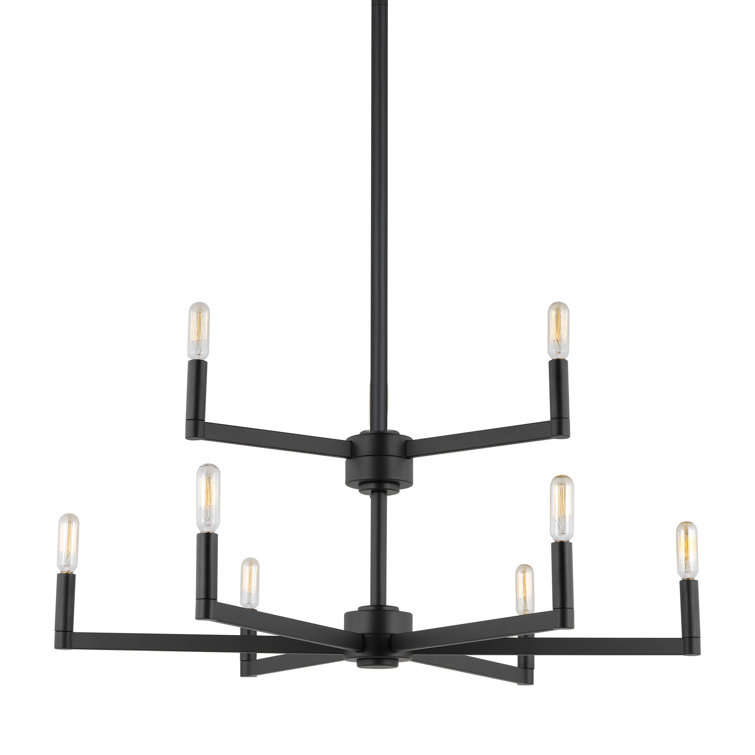 Fullton 9-Light Midnight Black Incandescent Chandelier