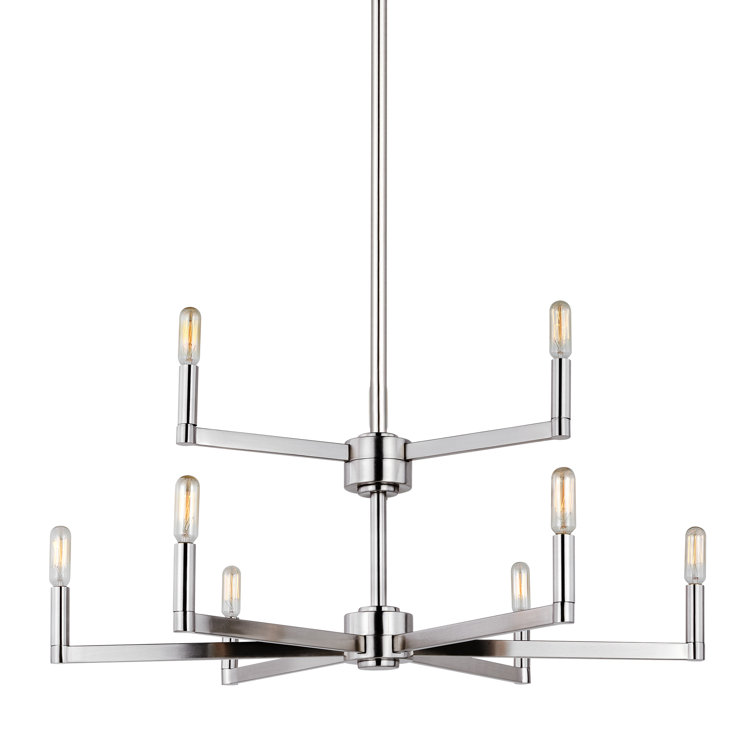 Fullton 9-Light Brushed Nickel Modern Chandelier