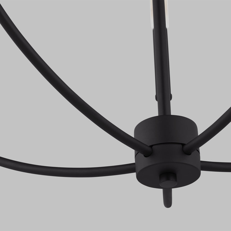 Greenwich 5-Light Incandescent Candle Chandelier in Midnight Black