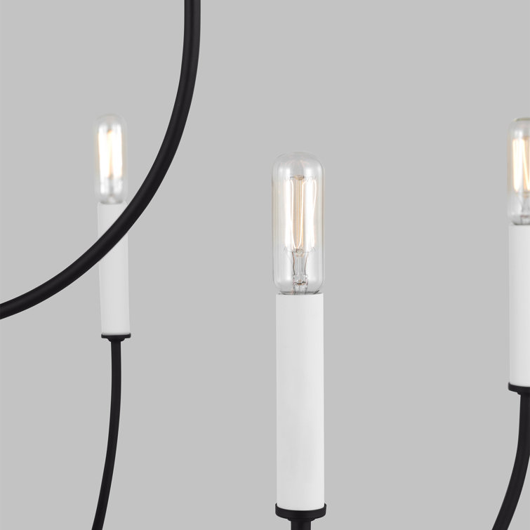 Midnight Black 9-Light Candle Style Metal Chandelier
