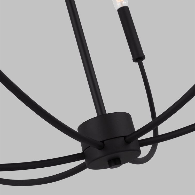 Midnight Black 9-Light Candle Style Metal Chandelier