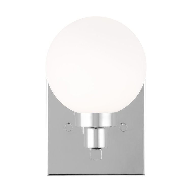 Clybourn Chrome Milk Glass Dimmable Wall Sconce