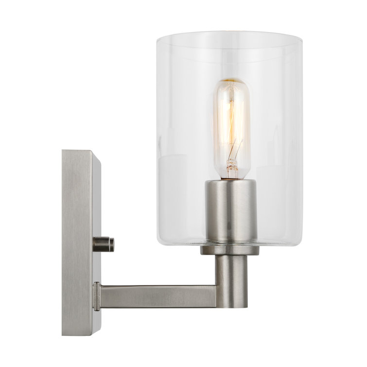Haines Brushed Nickel Single Light Dimmable Wall Sconce