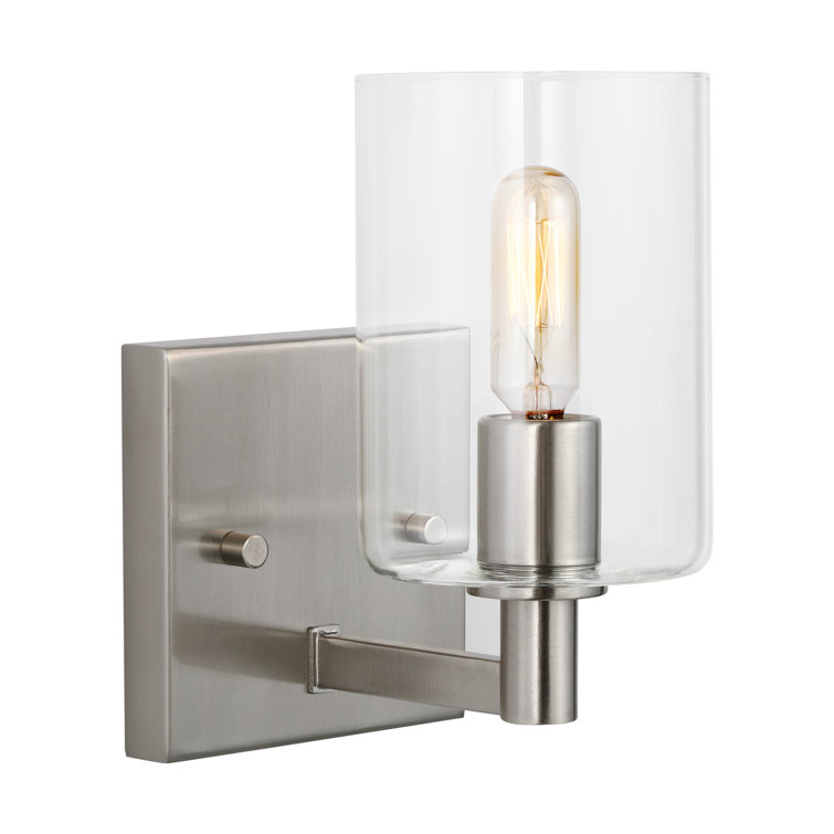 Haines Brushed Nickel Single Light Dimmable Wall Sconce