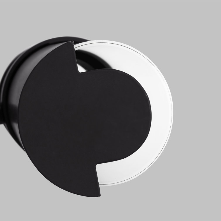 Midnight Black Frosted LED Vanity Light with Steel Fixture