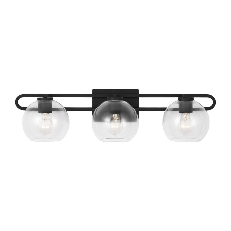 Midnight Black 3-Light Dimmable Glass Vanity Fixture