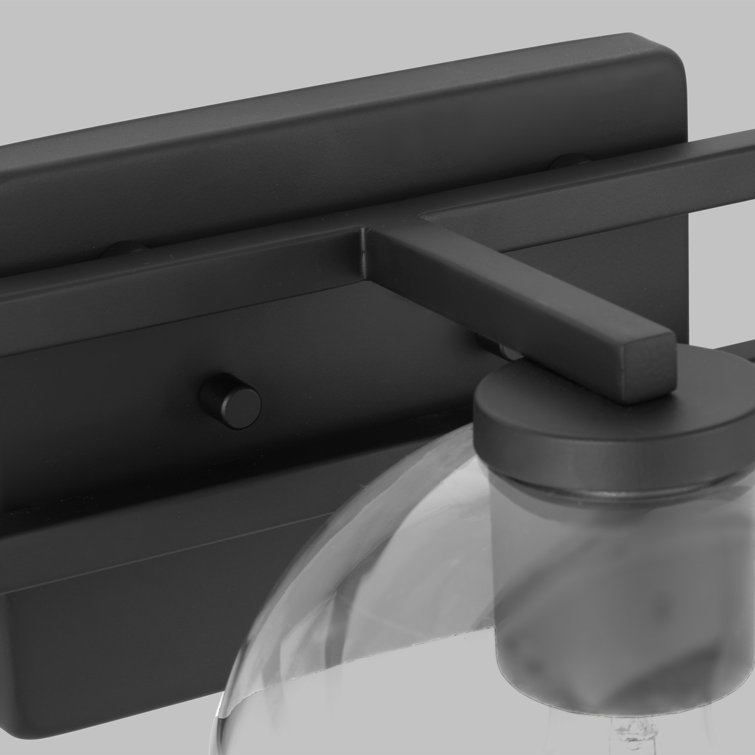 Midnight Black 3-Light Dimmable Glass Vanity Fixture