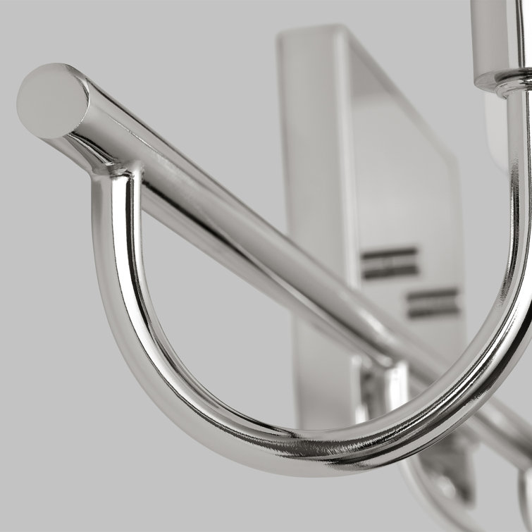 Chrome Four-Light Bathroom Vanity Fixture with Glass Shades