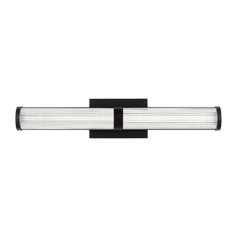 Midnight Black LED Vanity Light with Frosted Acrylic Diffuser