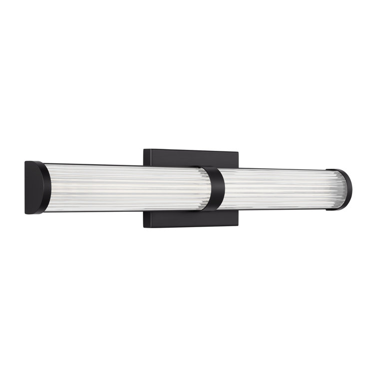 Midnight Black LED Vanity Light with Frosted Acrylic Diffuser