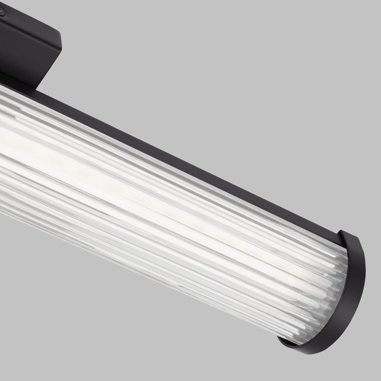 Midnight Black LED Vanity Light with Frosted Acrylic Diffuser
