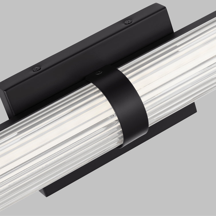 Midnight Black LED Vanity Light with Frosted Acrylic Diffuser