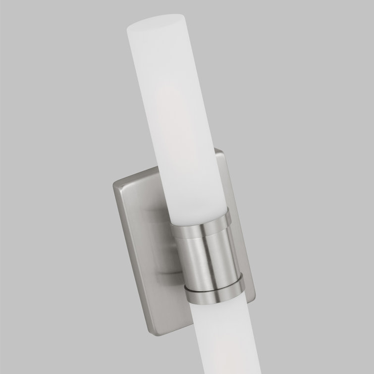Evelien Brushed Nickel 2-Light Frosted Glass Vanity Light