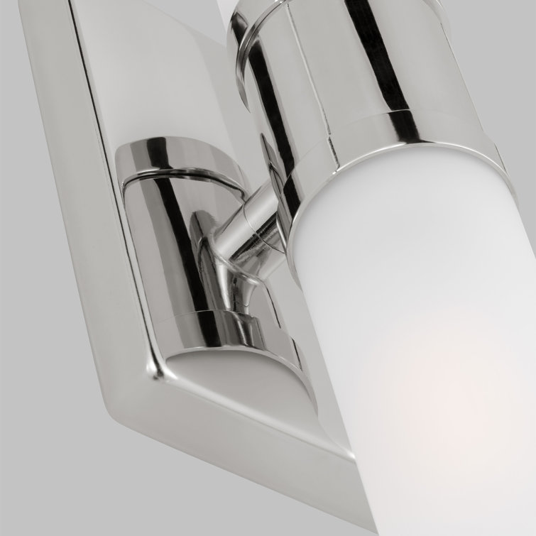 Keaton Chrome 2-Light Dimmable Bath Vanity with Satin Etched Glass