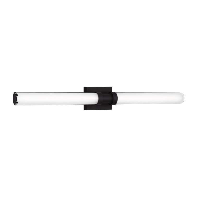 Midnight Black Dimmable LED Vanity Light with Frosted Diffuser