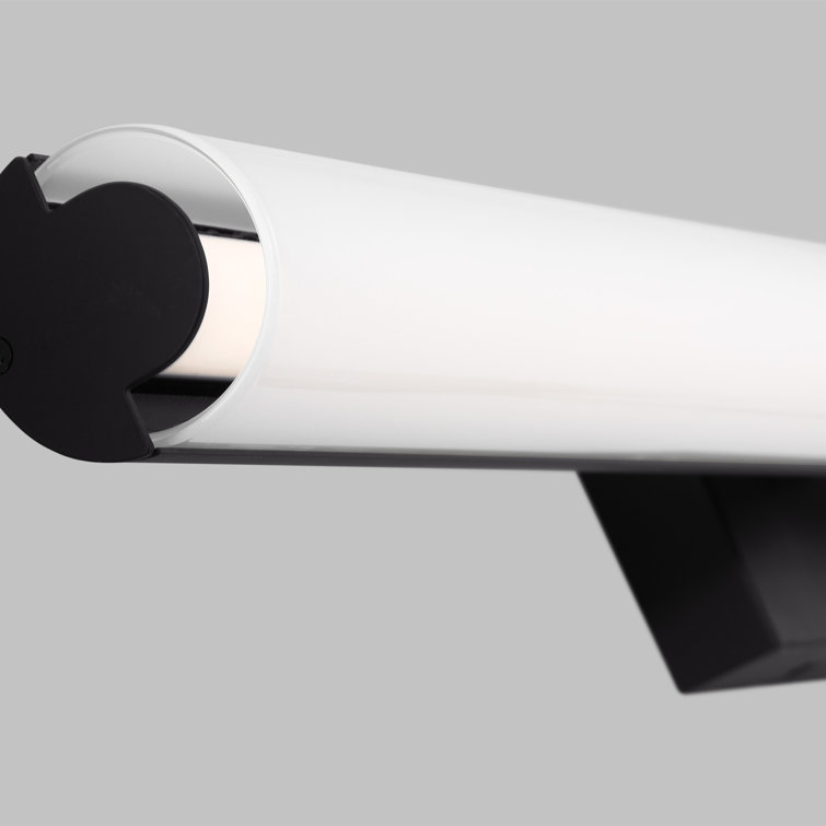 Midnight Black Dimmable LED Vanity Light with Frosted Diffuser