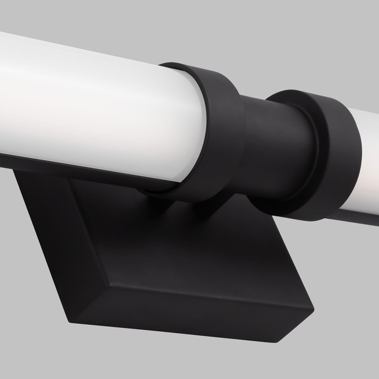 Midnight Black Dimmable LED Vanity Light with Frosted Diffuser