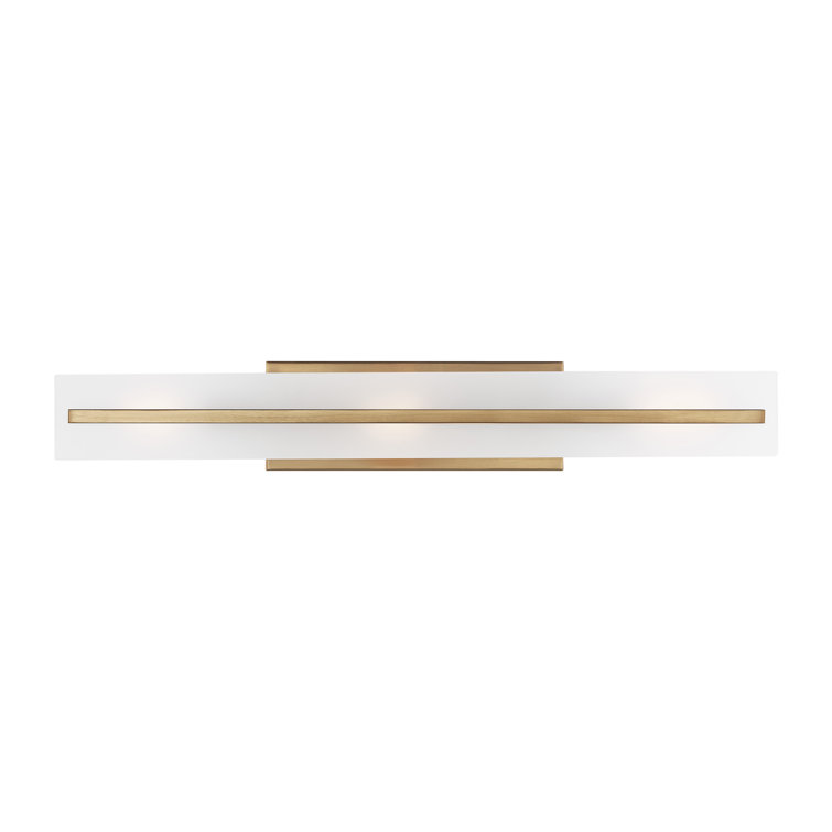 Satin Brass 3-Light Outdoor Cylinder Wall Sconce