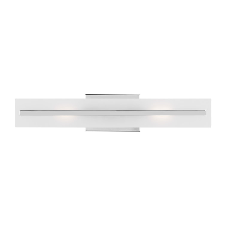 Dex Chrome 2-Light Outdoor Vanity with Satin Etched Glass