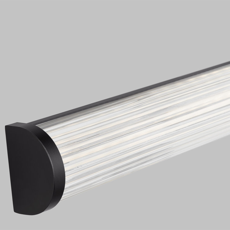 Midnight Black LED Cylinder Vanity Light with Frosted Acrylic Diffuser