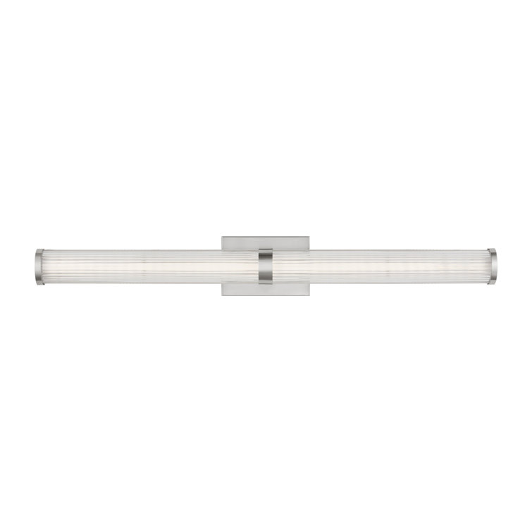 Brushed Nickel Vanity LED Wall Sconce with Dimmable Frosted Acrylic