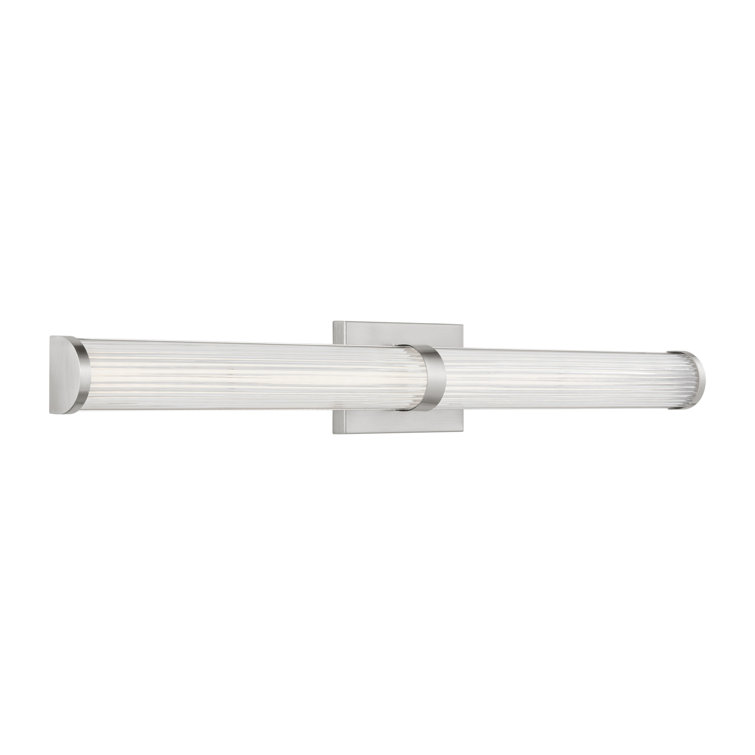 Brushed Nickel Vanity LED Wall Sconce with Dimmable Frosted Acrylic