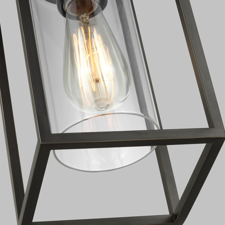 Vado Mini Antique Bronze 1-Light Outdoor Pendant with Clear Glass