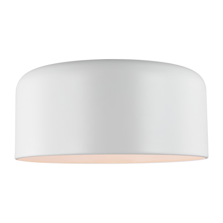 Matte White 15.75" Dome Flush Mount Ceiling Light