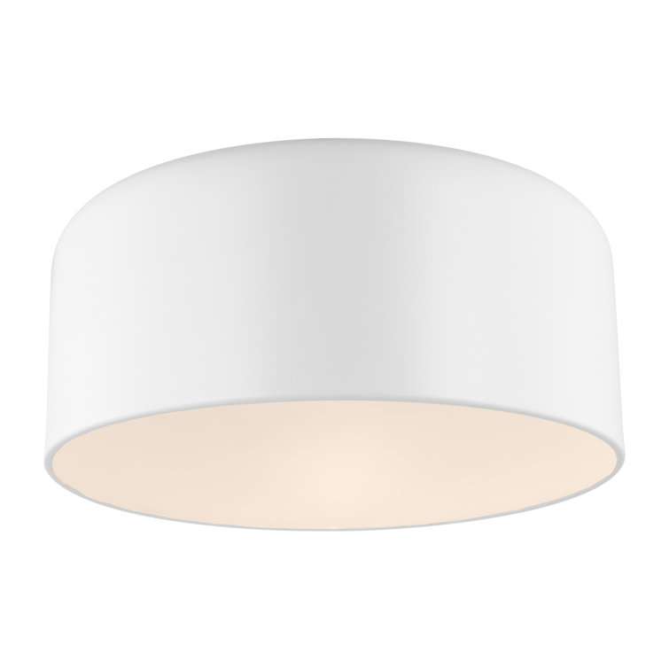 Matte White 15.75" Dome Flush Mount Ceiling Light