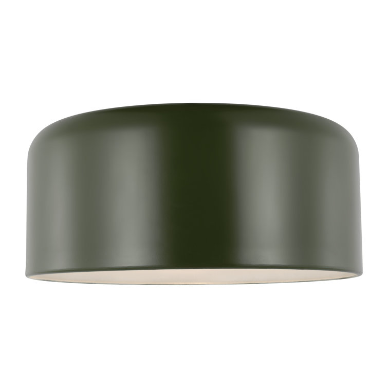 Olive and Brass 15.75" Flush Mount Ceiling Light
