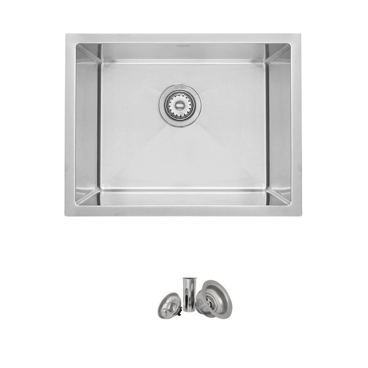Azuni 22" Stainless Steel Single Bowl Laundry Sink with Dual Mount Installation
