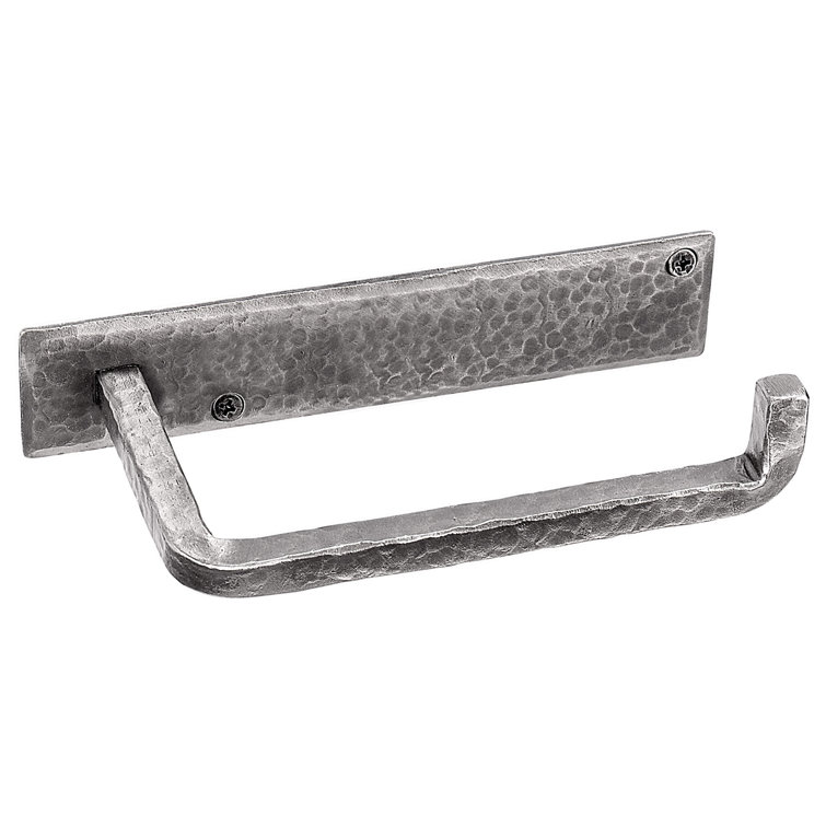 Handcrafted Silver Wrought Iron Wall Mounted Toilet Paper Holder