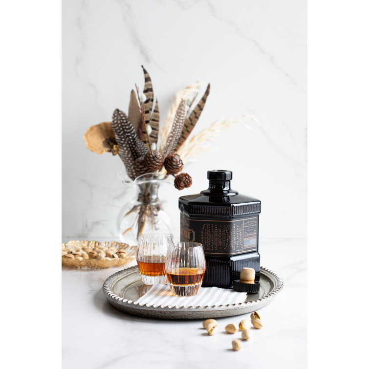 Clear Crystal Cut Embellished Traditional Drinking Glass Set