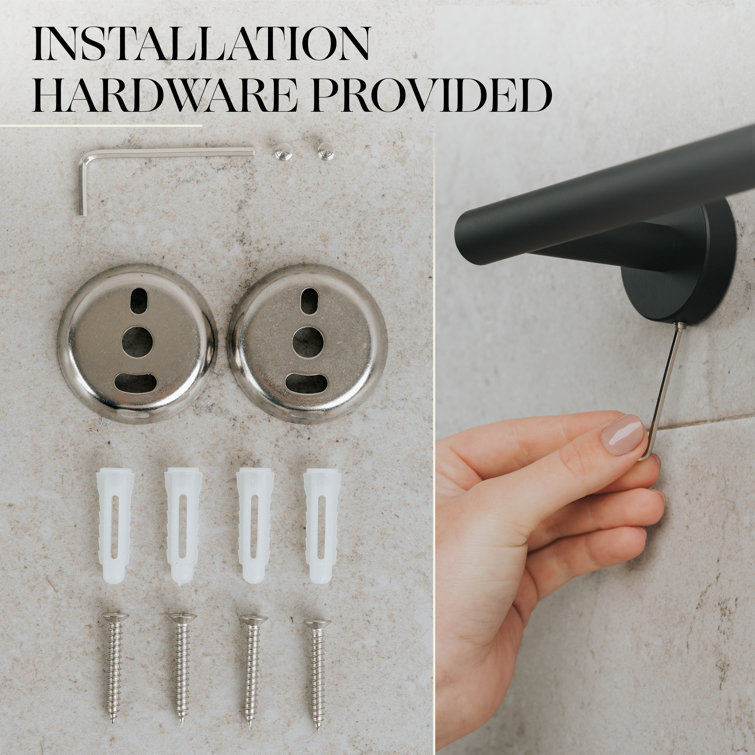 Matte Black Stainless Steel 14'' Wall Mounted Towel Bar