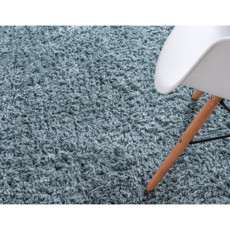 Niagara Blue Braided Shag Runner Rug 2' x 10' - Stain-Resistant & Kid-Friendly