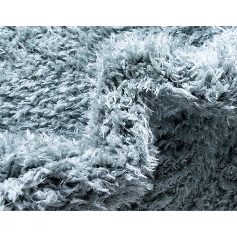 Niagara Blue Braided Shag Runner Rug 2' x 10' - Stain-Resistant & Kid-Friendly