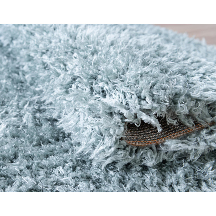 Niagara Blue Braided Shag Runner Rug 2' x 10' - Stain-Resistant & Kid-Friendly