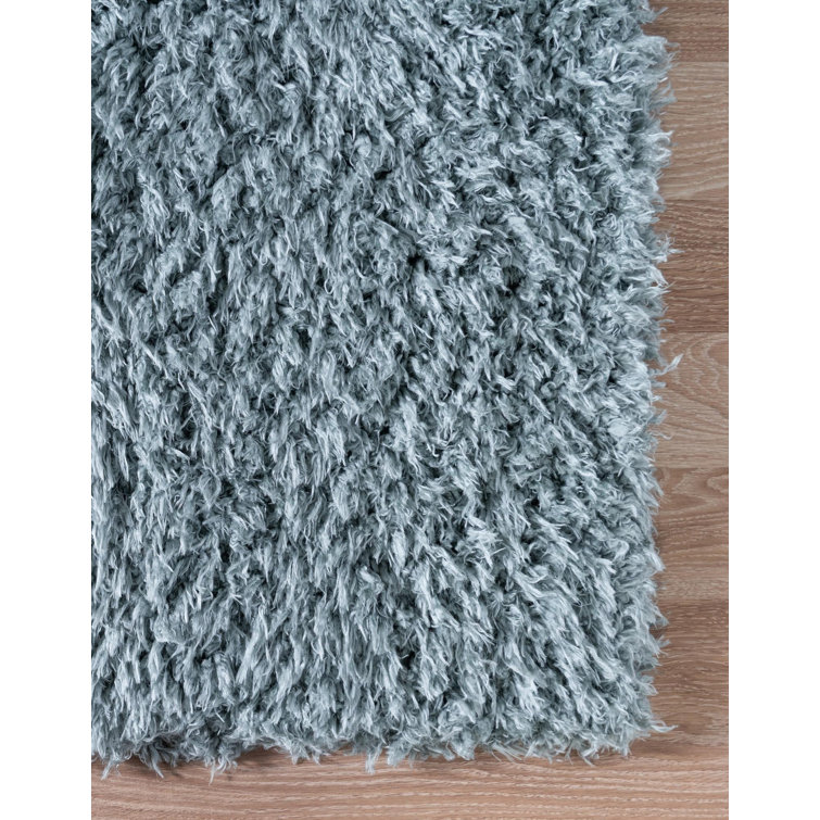 Niagara Blue Braided Shag Runner Rug 2' x 10' - Stain-Resistant & Kid-Friendly