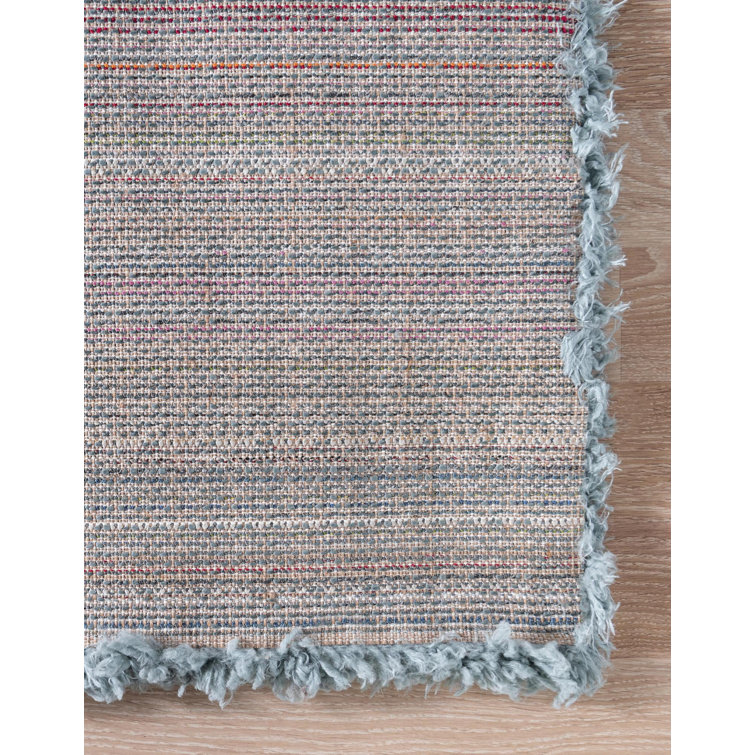 Niagara Blue Braided Shag Runner Rug 2' x 10' - Stain-Resistant & Kid-Friendly