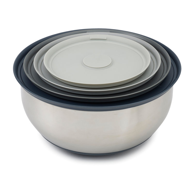 Stainless Steel Nesting Prep & Store Bowl Set with Lids