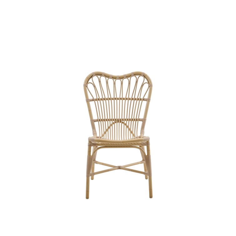 Margret Dove White Acrylic Cushioned Outdoor Dining Side Chair