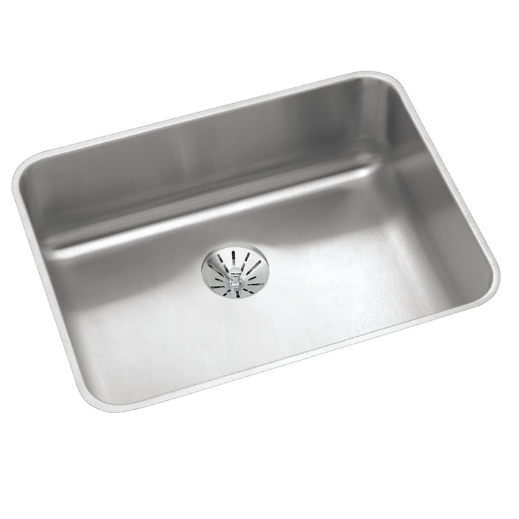 Lustertone 23.5" Stainless Steel Undermount Kitchen Sink with Perfect Drain