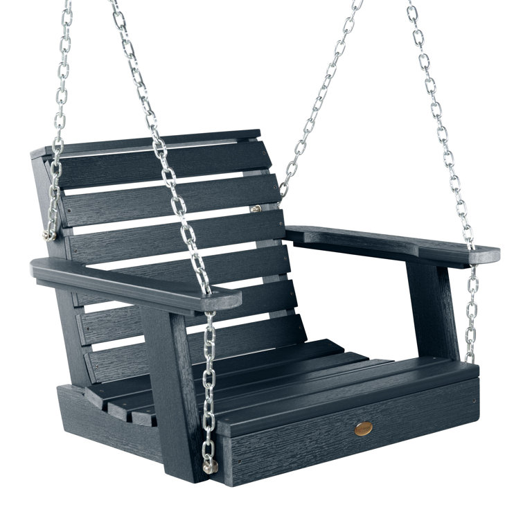 Federal Blue Recycled Plastic Single Seat Porch Swing