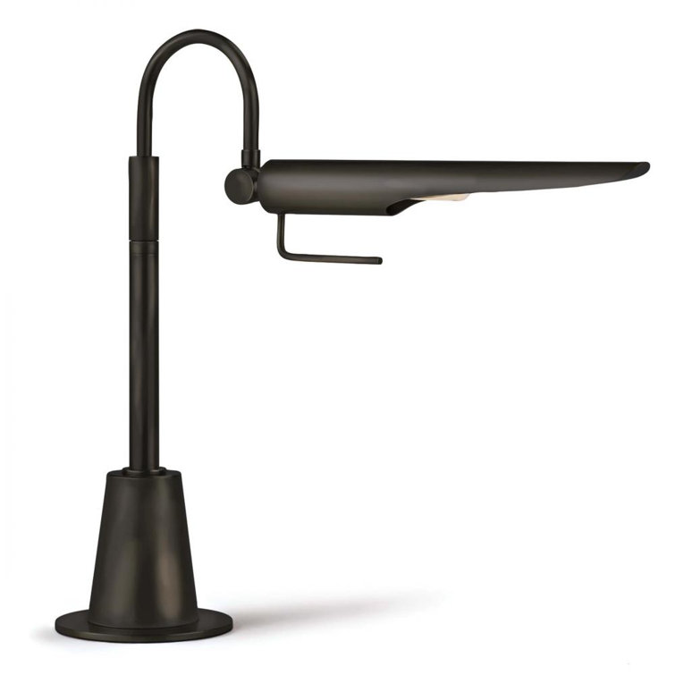 Adjustable 1-Light Oil Rubbed Bronze Desk Lamp with Clear Cord