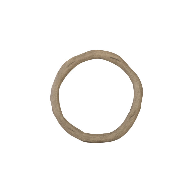 Gray Suar Wood Minimalist Circle Wall Decor
