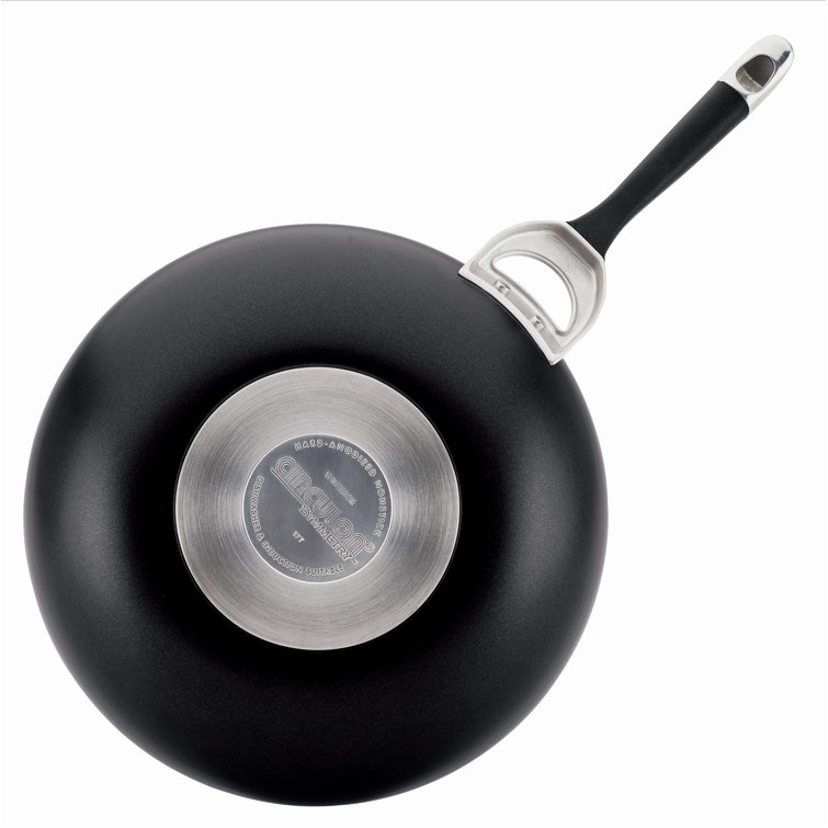 Circulon Symmetry 12" Black Hard-Anodized Nonstick Pan with Lid