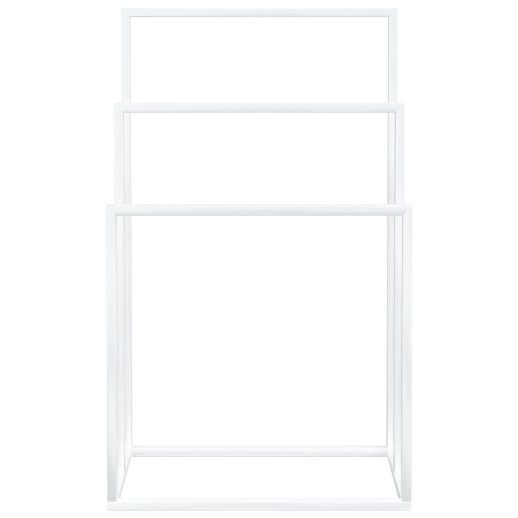 White Iron Freestanding 3-Tier Towel Rack