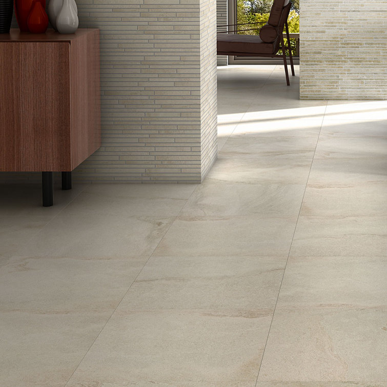 District 24'' x 24'' Beige Matte Porcelain Floor and Wall Tile