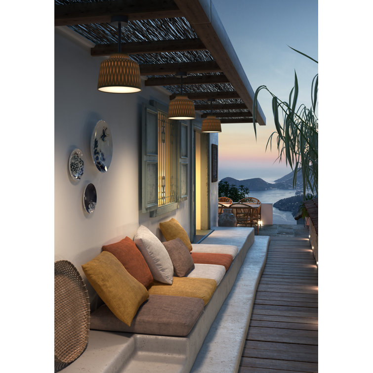 Black Light Gray 11.81" LED Outdoor Semi Flush Mount with Silicone Shade